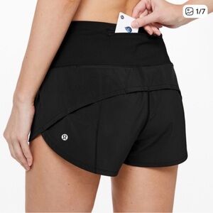 Lululemon Speed Up Shorts Womens Size 4 Lined Running Athletic Black